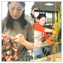 デザイナーが花を製作します