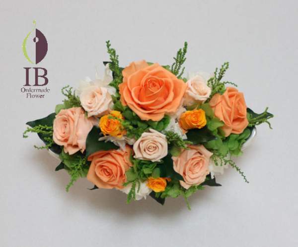 プリザ-ドフラワー オーダーメイド カヌー型花器