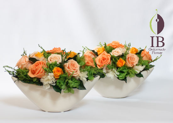 オーダーメイドご両親贈呈用のお花 2つ並べて