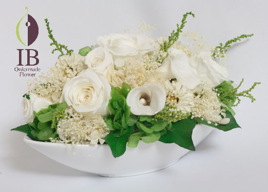 プリザードダリアアイボリー