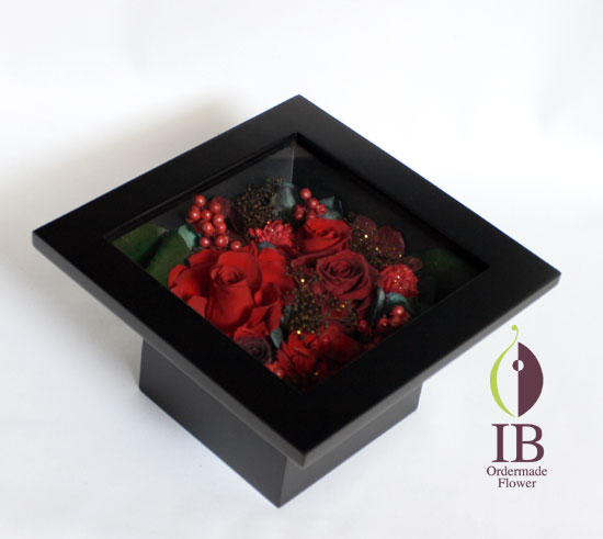 木製フレームのお花　誕生日プレゼント