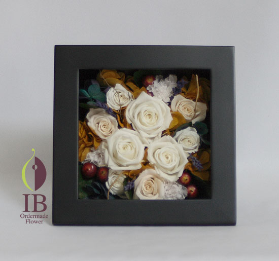 プリザードフラワー　ご両親贈呈用白色バージョン