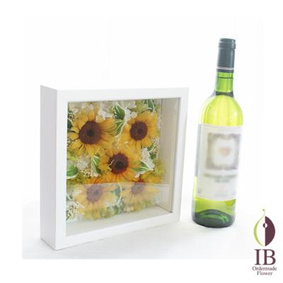 プリザードフラワーひまわり フレーム装飾花