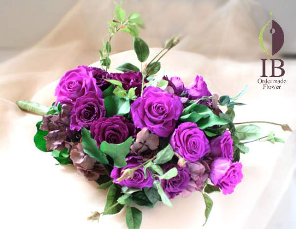 花束 ラッピングを外した感じ