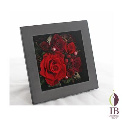 プリザードフラワー　ウッドボックスアレンジ