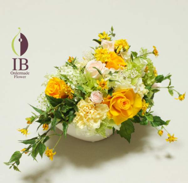 プリザードフラワー バラ クリーミィピーチ