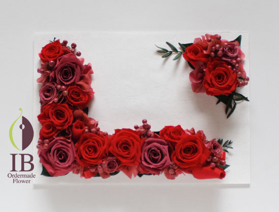 プリザードフラワー　バラチェリーレッド