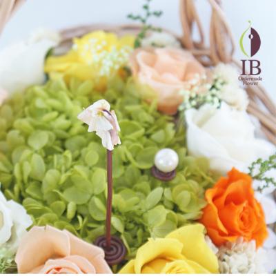 プリザードフラワー　グリーンにゴルフのカップとボール