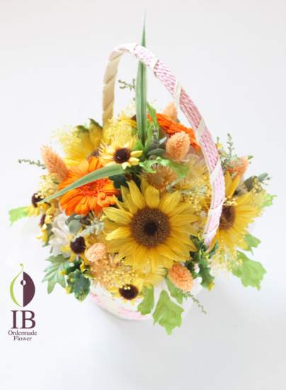 プリザーブドガーベラオレンジ 誕生日お祝い