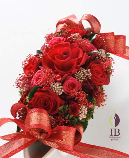 プリザードフラワー　バラ　アゼリア