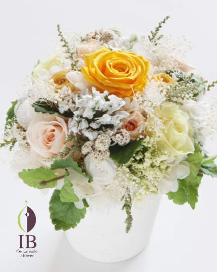 プリザーブドバラ ゴールデンイエロー