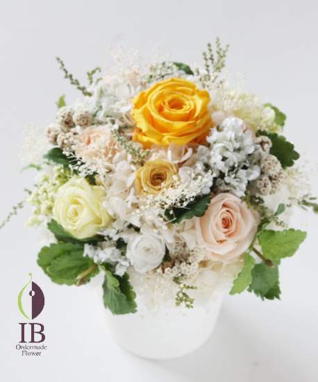 オーダーメード プリザード お悔やみ ポットアレンジ