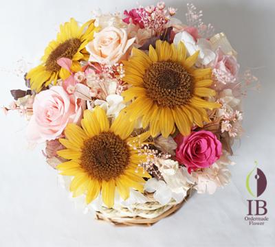 プリザードフラワー　違う角度から