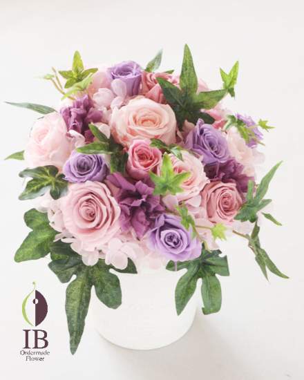 プリザーブドフラワー バラ ブライダルピンク