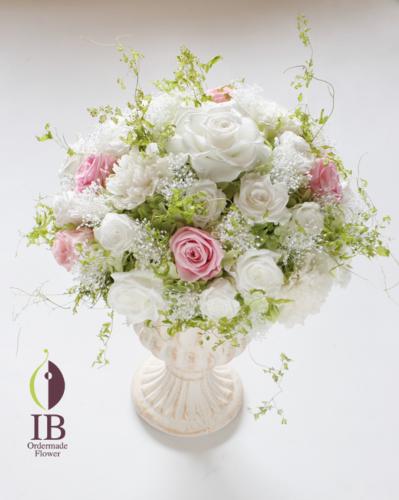 プリザードフラワー バラ ピュアホワイト