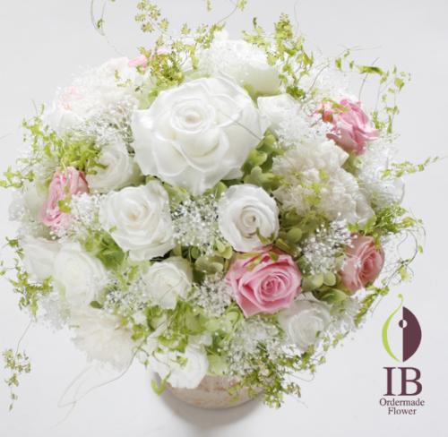 プリザードフラワー バラ ブライダルピンク