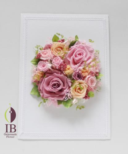 プリザードフラワーバラ ブライダルピンク