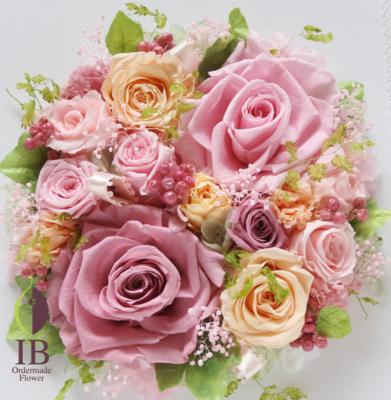 木製フレームのお花