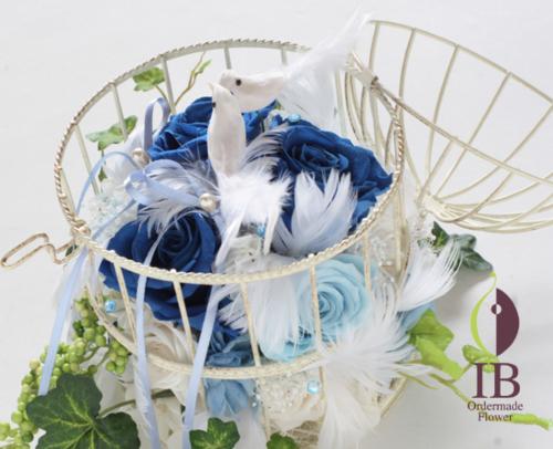 プリザーブドフラワー バラ ベイビーブルー