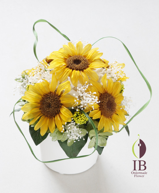 プリザードフラワー ヒマワリアレンジ