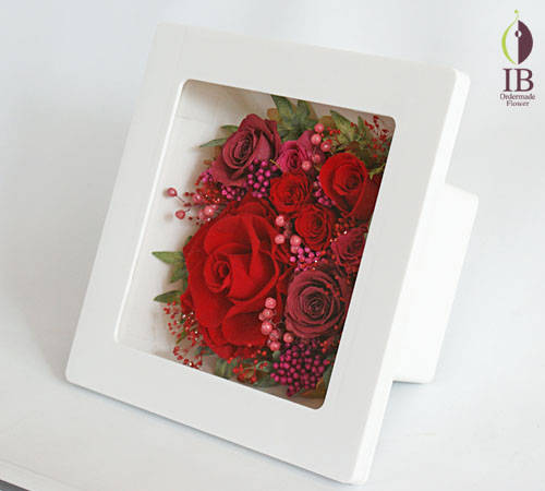 還暦御祝のプリザーブド フレームアレンジ