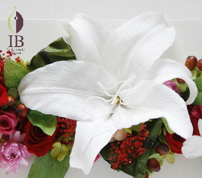 プリザ カサブランカ フレーム装飾