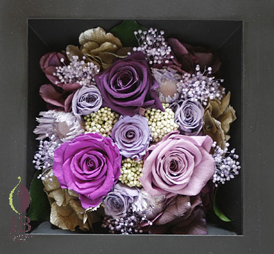 プリザーブド ブーケ フレーム装飾