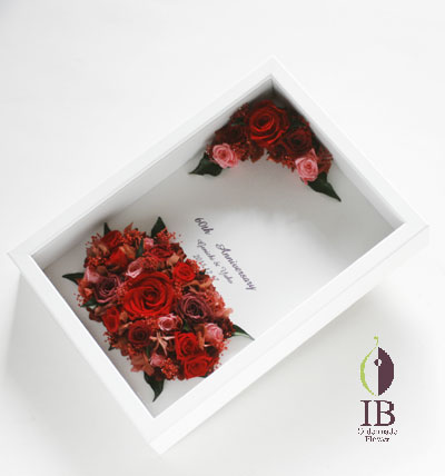 プリザードフラワー サプライズ 還暦お祝い