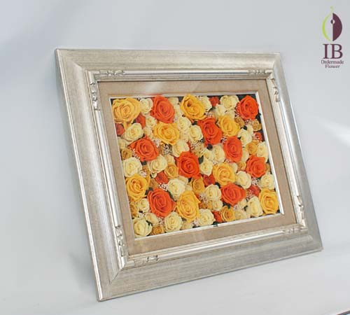 花額プリザーブド イエローバラのアレンジ