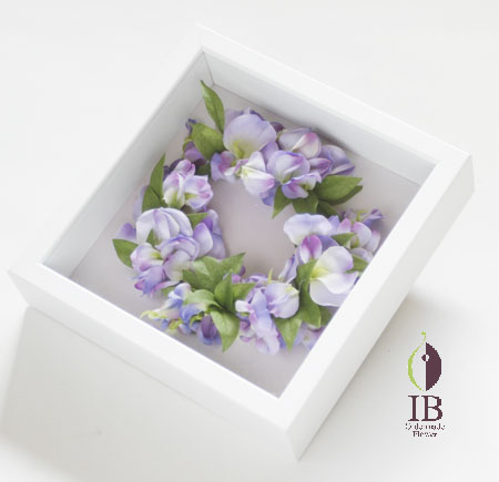 フラワーアート 藤のリース フレーム装飾