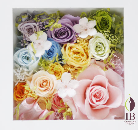 プリザ バラ ブライダルピンク