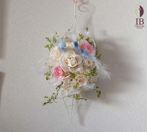 壁掛けプリザーブド プリザードフラワー