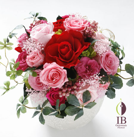 プリザーブドフラワー バラ フーシャーピンク