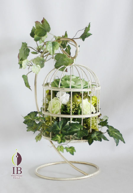プリザードフラワー　オーダーメイド　鳥かご