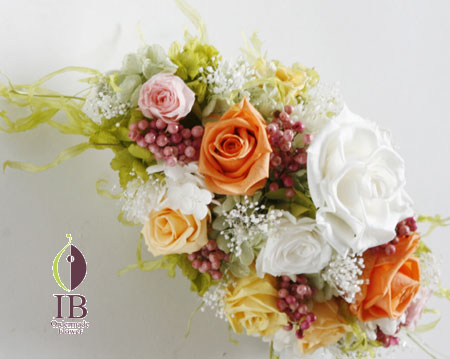 プリザーブドフラワー ジュリアオレンジ