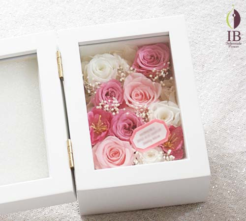 フォトフレーム プリザードフラワー