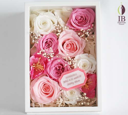 フォトフレーム プリザードフラワー