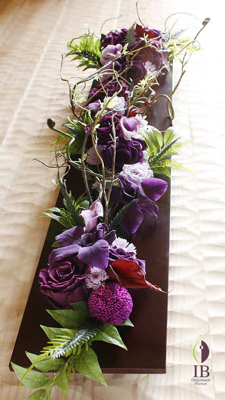 プリザーブドフラワー　スプレーマム　ラベンダー