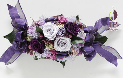 プリザードフラワー バラ パウダーライラック