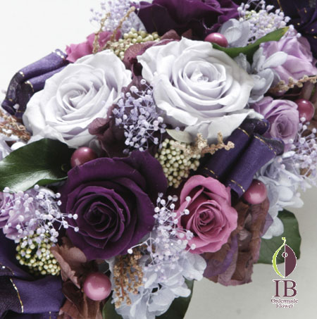 プリザードフラワー 母の日 パープルアレンジ