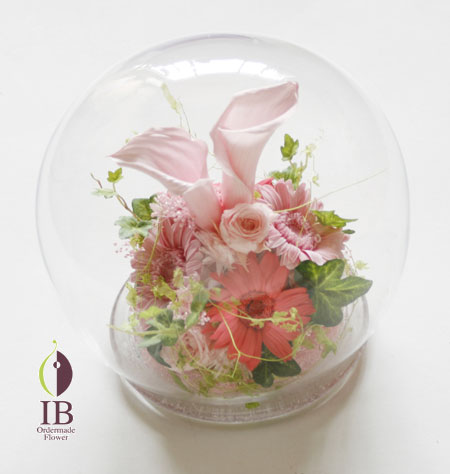 プリザードフラワー バラ ブライダルピンク