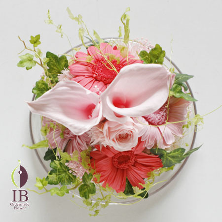 プリザーブドフラワー ガーベラ ドームアレンジ