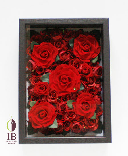 プリザードフラワー バラ チェリーレッド