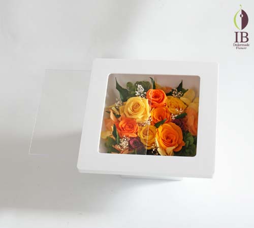 ひまわり 透明アクリルがスライドいたします。