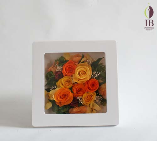 フレームアレンジプリザーブド プリザードフラワー オーダーメイド