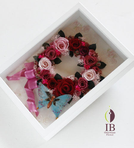 プリザードフラワー バラ バーカンディ