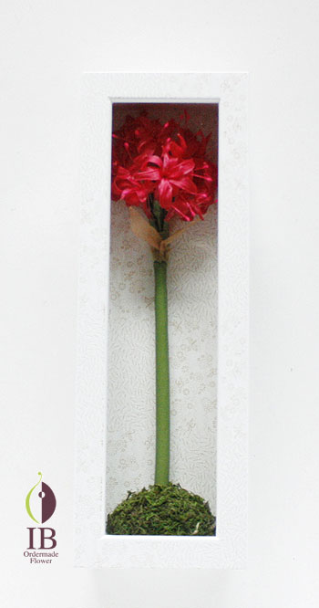 プリザードフラワー 壁掛け 木製フレーム装飾花