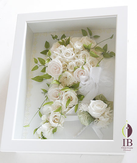 プリザードフラワー バラ ピュアホワイト