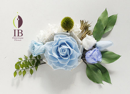 プリザードフラワー 京都 成人式用和装髪飾り