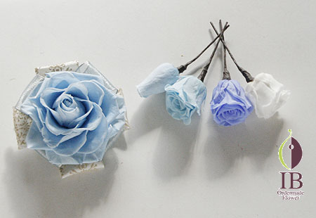 プリザードフラワー 成人式 和装髪飾り